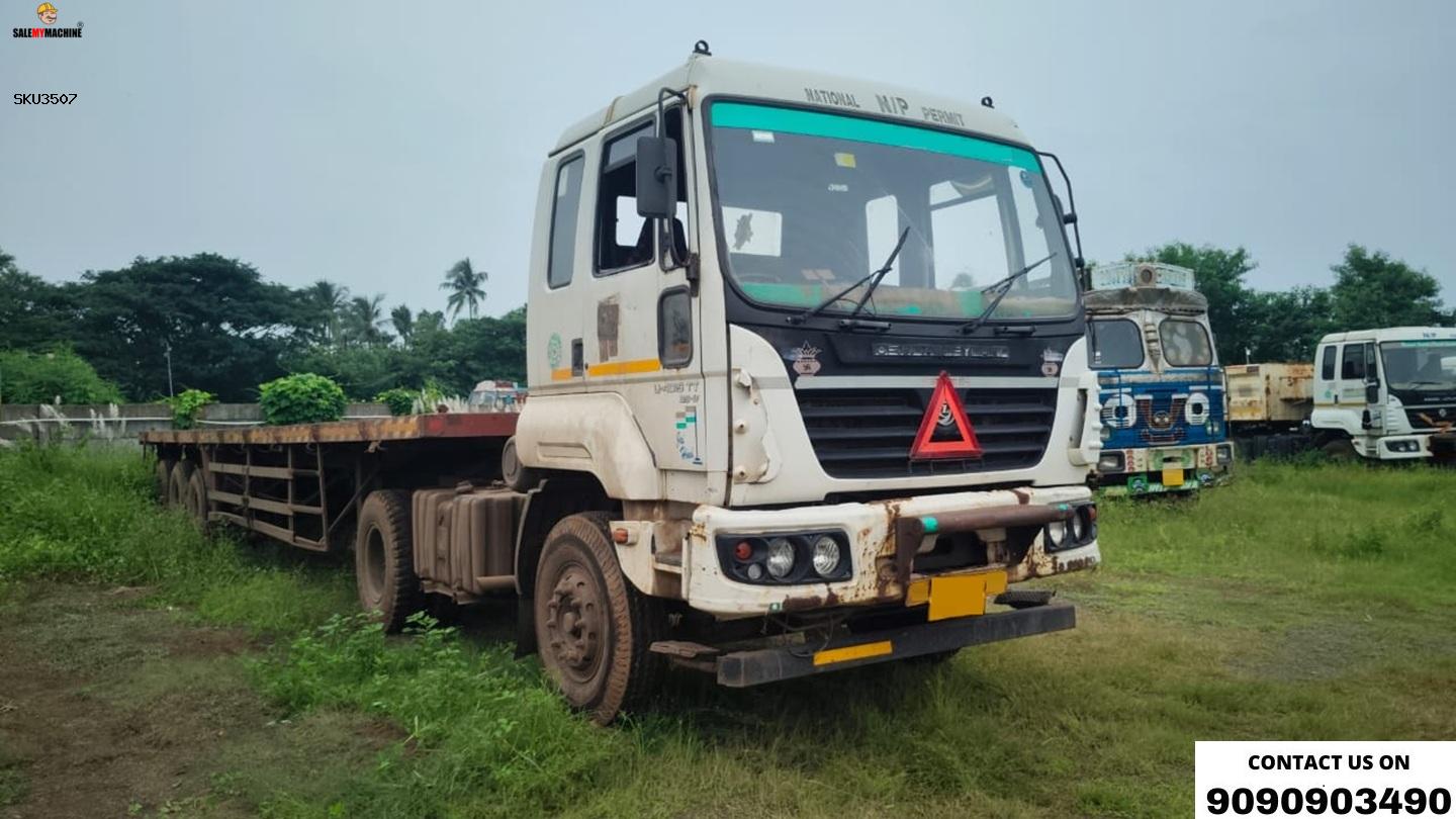 2018 USED ASHOK LEYLAND 18 WHEELER FLATBED TRAILER